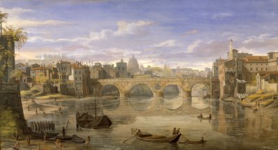 Ponte Sisto, Rome door Gaspar van Wittel